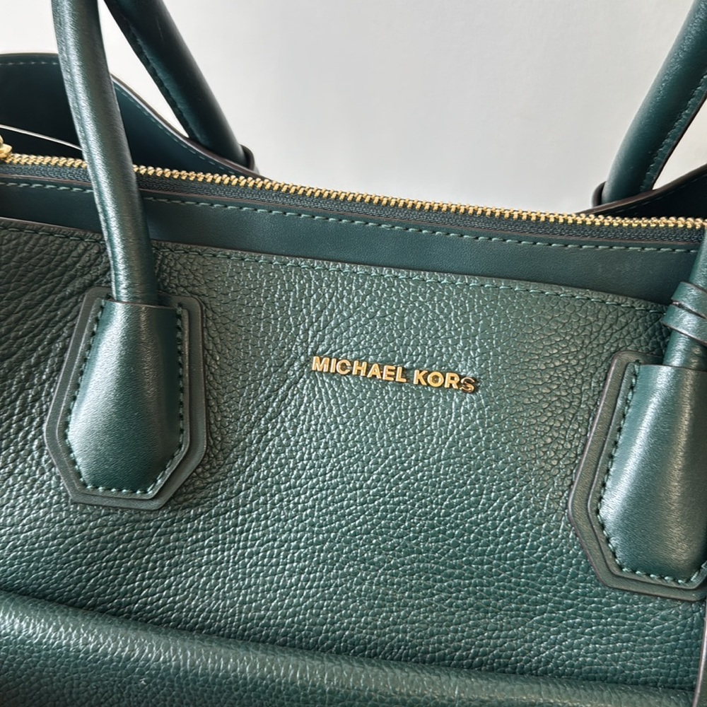 Michael Kors Extra Large Dark Atlantic Green leather tote bag - Picture 4 of 12